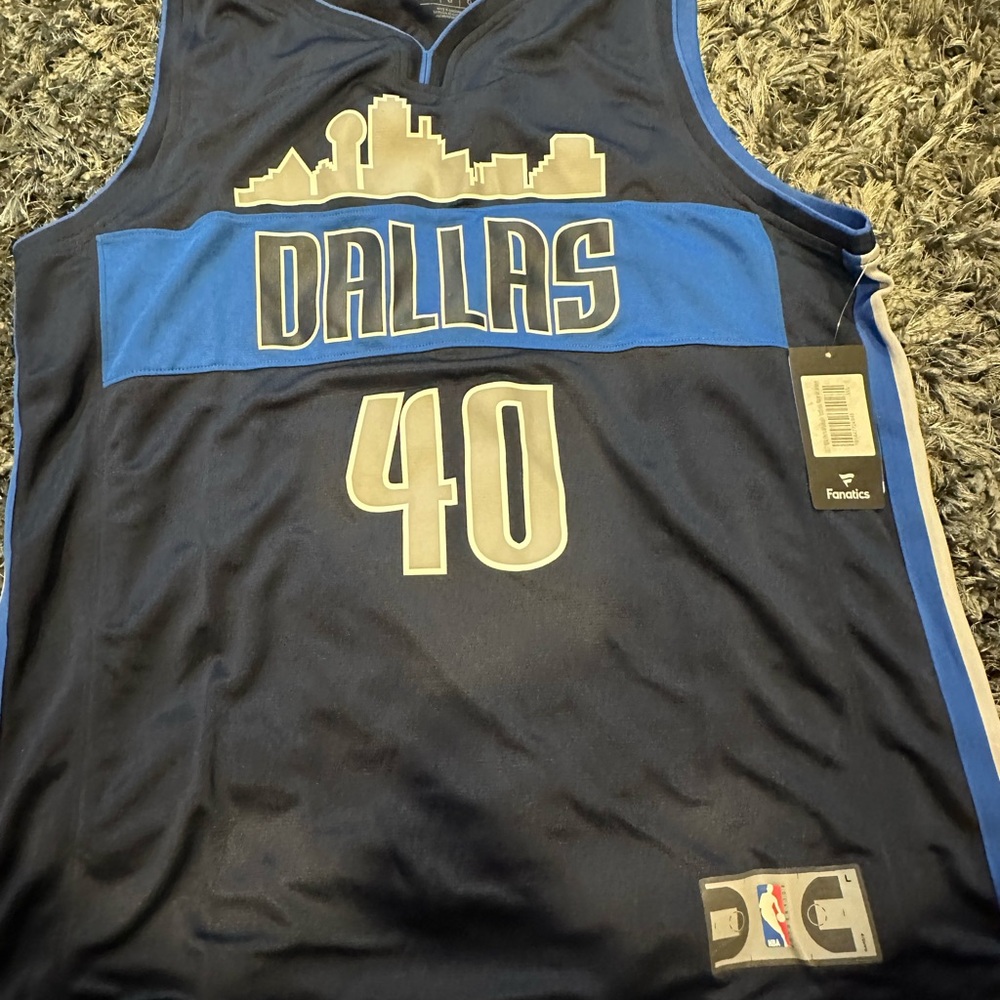 Fanatics Blue and Black Basketball Jersey